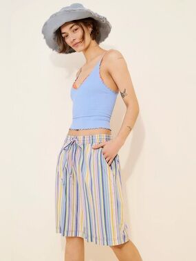Saylor Poplin Stripe Short